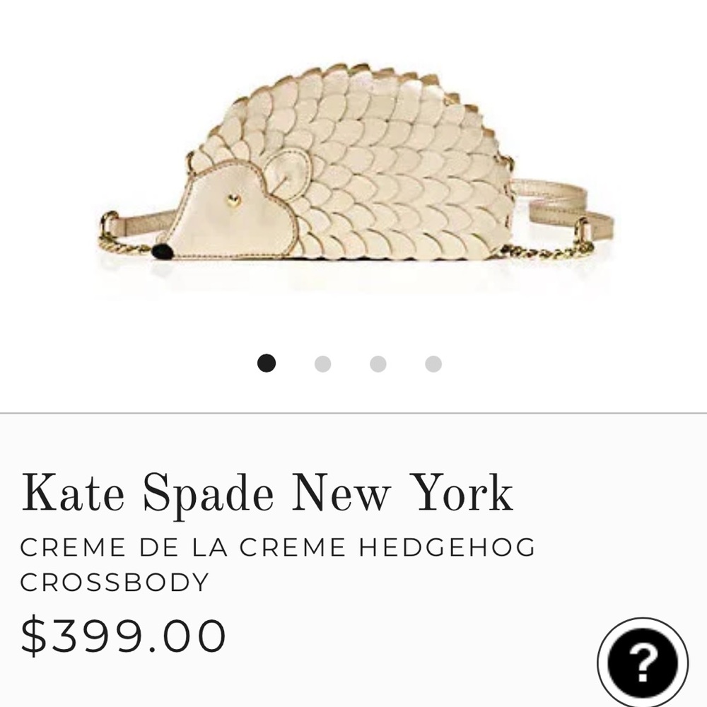 Kate Spade Gold Hedgehog crossbody - like new!